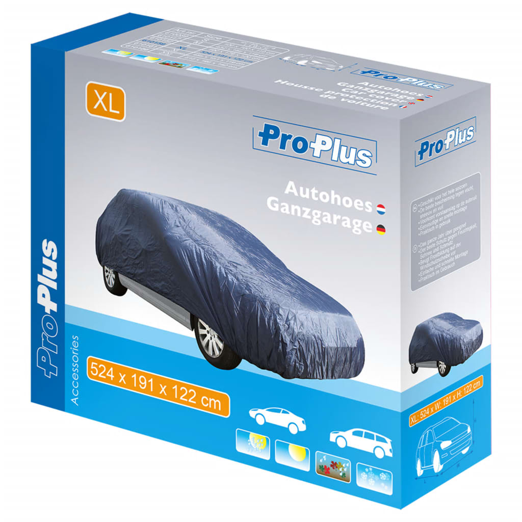 Plachta na auto, veľkosť XL 524x191x122 cm, tmavomodrá