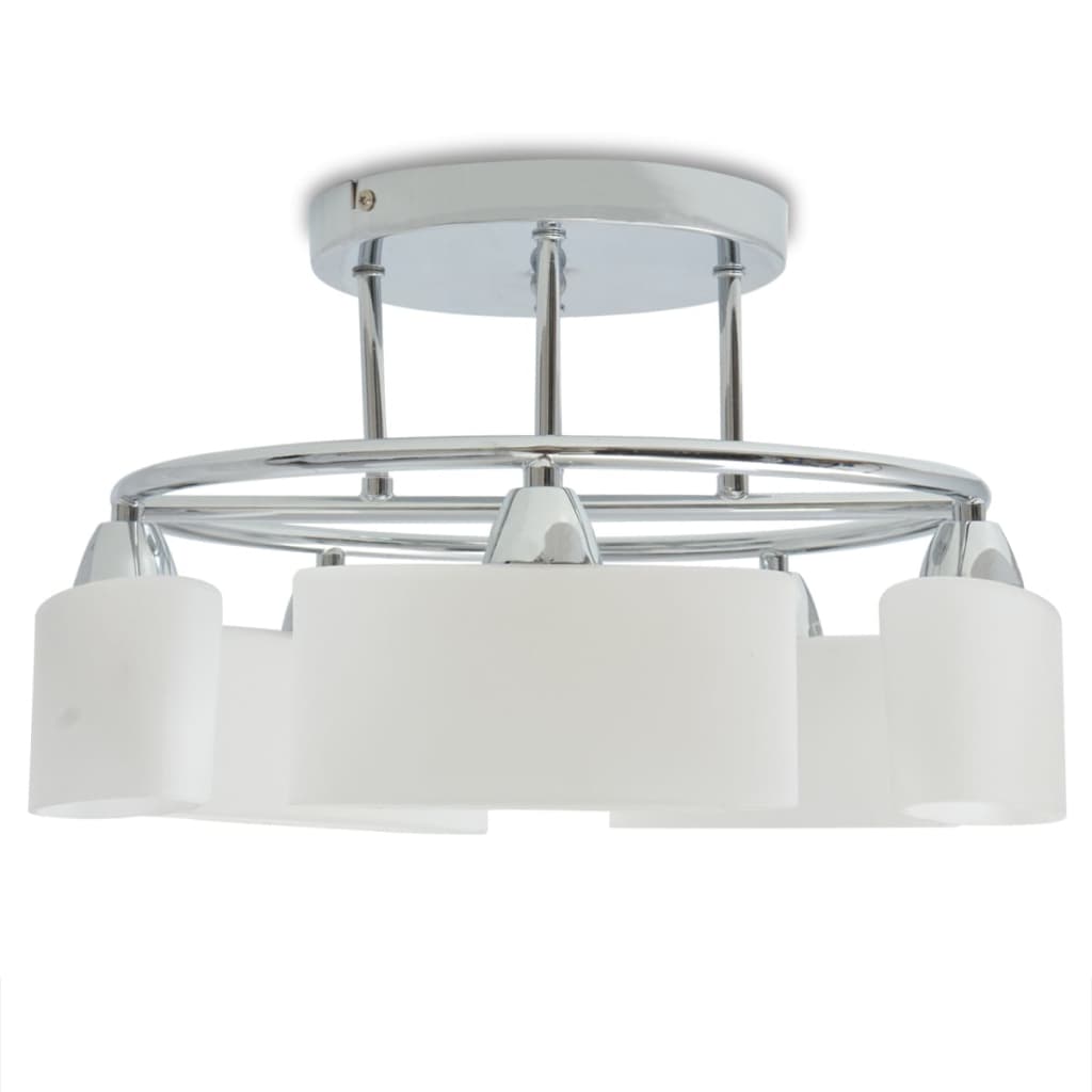 Stropná lampa s elipsovými tienidlami na 5 žiaroviek E14, 200 W