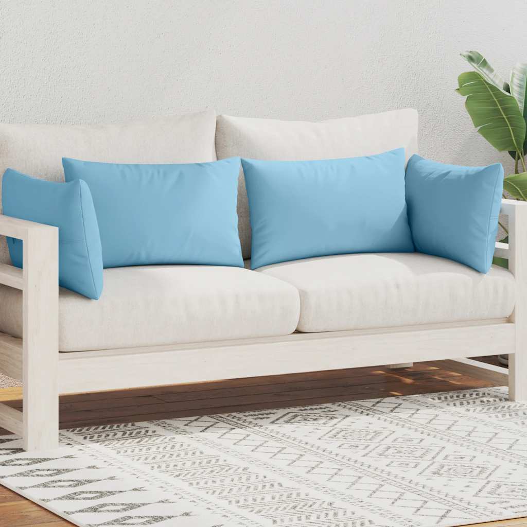 Vankúše do exteriéru 4 ks 60x40 cm bledomodré