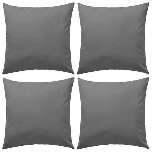 Vankúše do exteriéru 4 ks 45x45 cm sivé