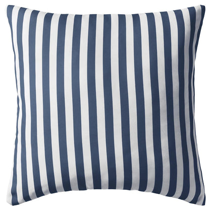 Vankúše do exteriéru 4 ks pruhované 45x45cm tmavomodré