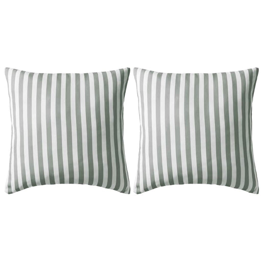 Vankúše do exteriéru 2 ks pruhované 45x45cm sivé