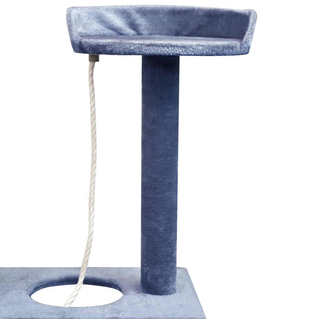 Škrabadlo pre mačky so sisalovými stĺpikmi, 150 cm, tmavomodré