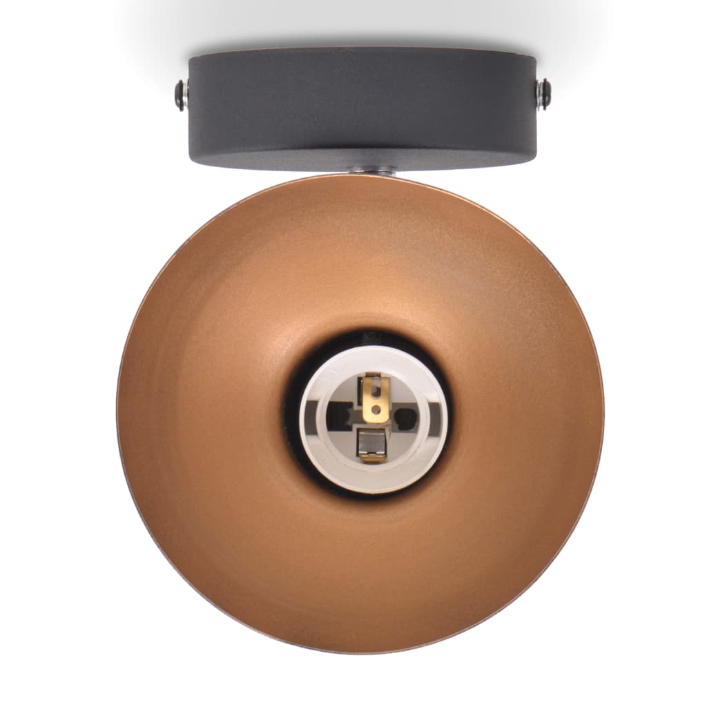 Nástenné Svietidlo Na 2 Žiarovky, 2 Ks, E27, Čierno-Zlaté