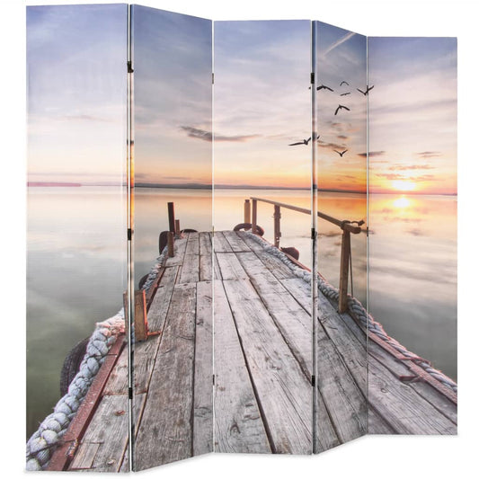 Skladací paraván 200x170 cm, potlač s jazerom