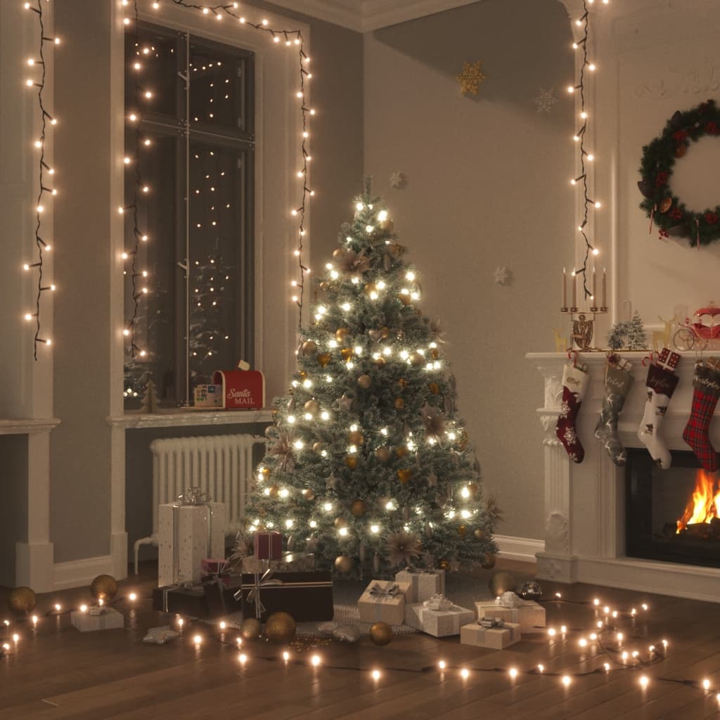 Svetelná reťaz so 600 LED diódami 60 m, 8 efektov, IP44, teplá biela