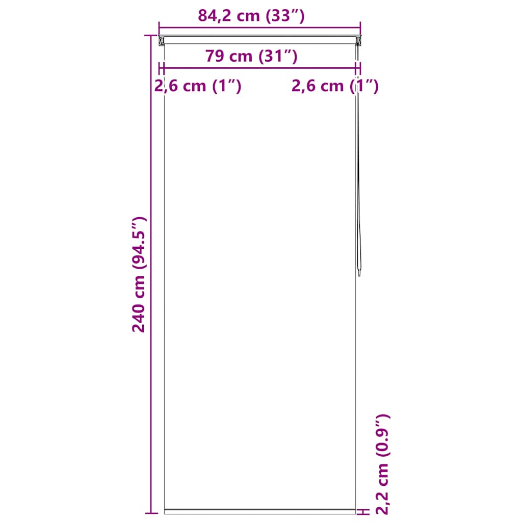 Sprchová roleta, 80x240 cm, bublinkový vzor