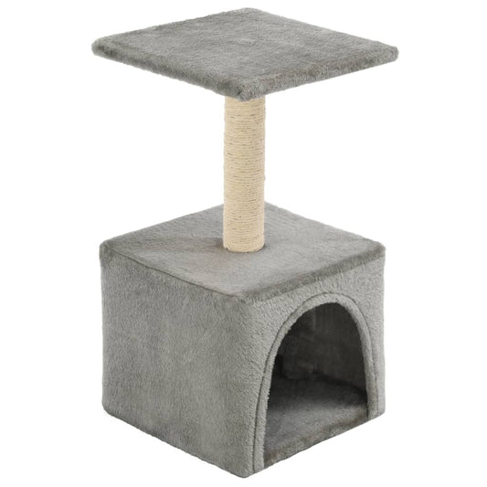 Škrabadlo pre mačky, sisalový stĺpik 55 cm, sivé