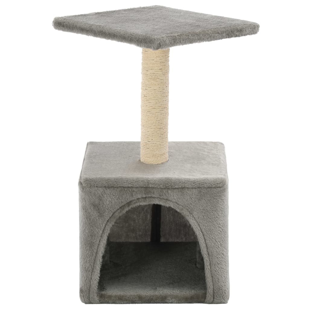 Škrabadlo pre mačky, sisalový stĺpik 55 cm, sivé