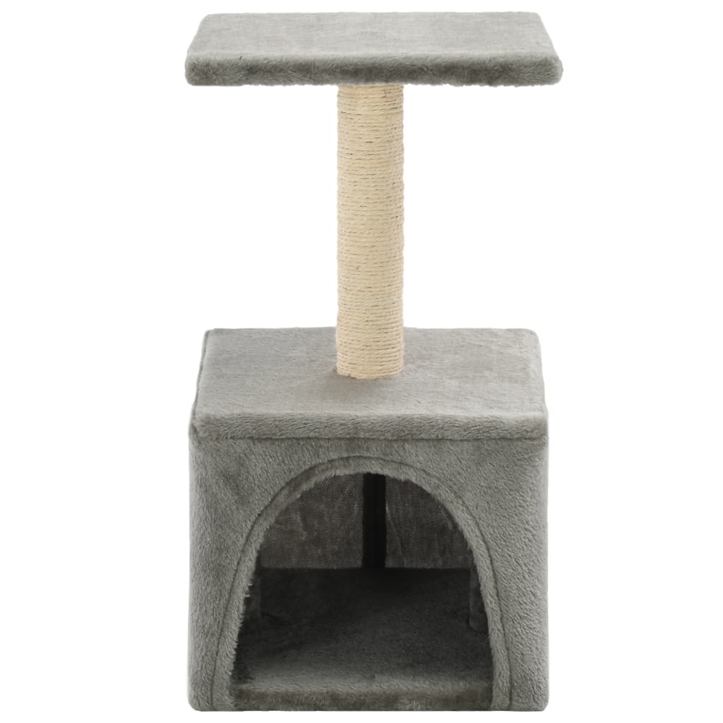 Škrabadlo pre mačky, sisalový stĺpik 55 cm, sivé