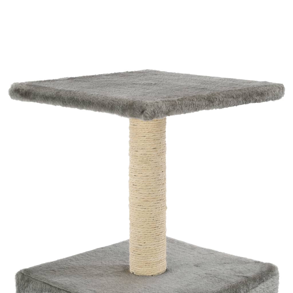 Škrabadlo pre mačky, sisalový stĺpik 55 cm, sivé