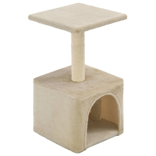 Škrabadlo pre mačky, sisalový stĺpik 55 cm, béžové