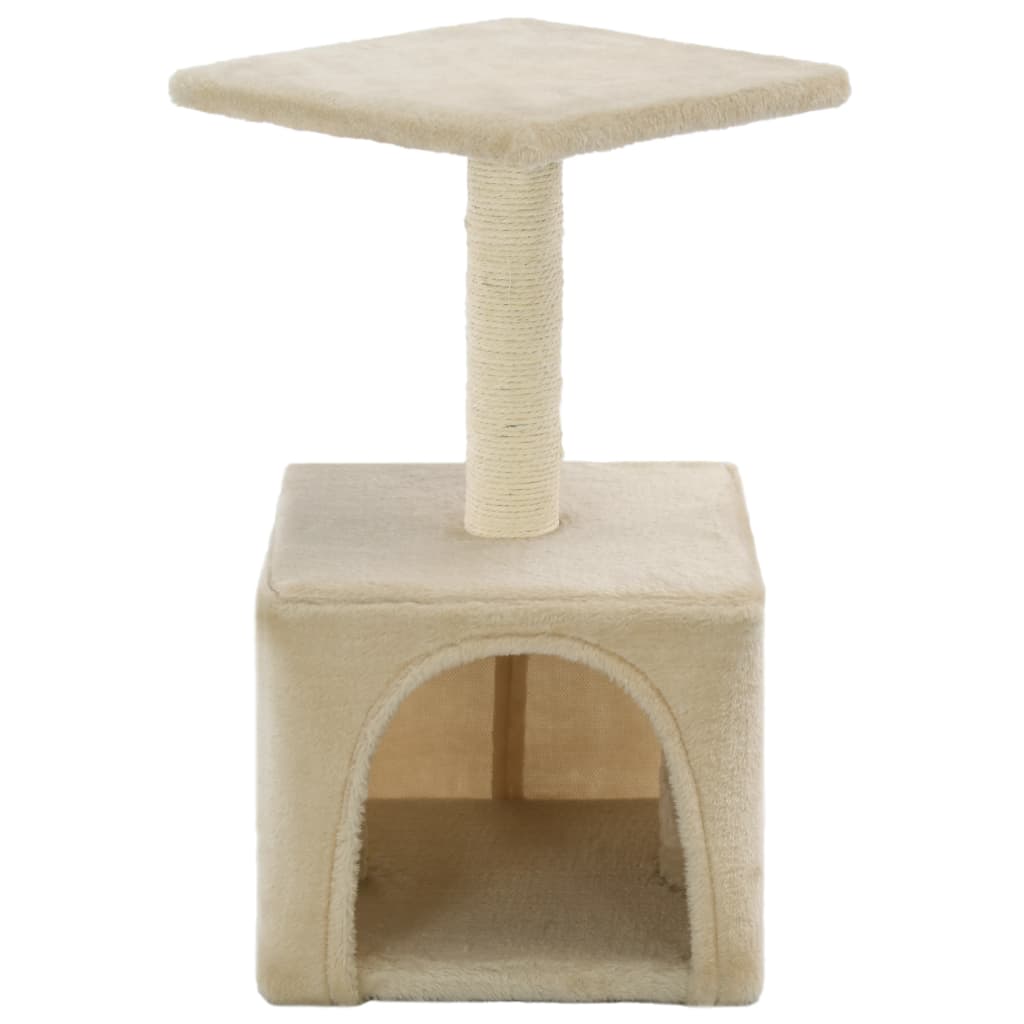 Škrabadlo pre mačky, sisalový stĺpik 55 cm, béžové