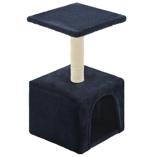 Škrabadlo pre mačky, sisalový stĺpik 55 cm, tmavomodré