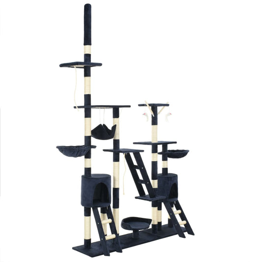Škrabadlo pre mačky so sisalovými stĺpikmi 230-250 cm modré