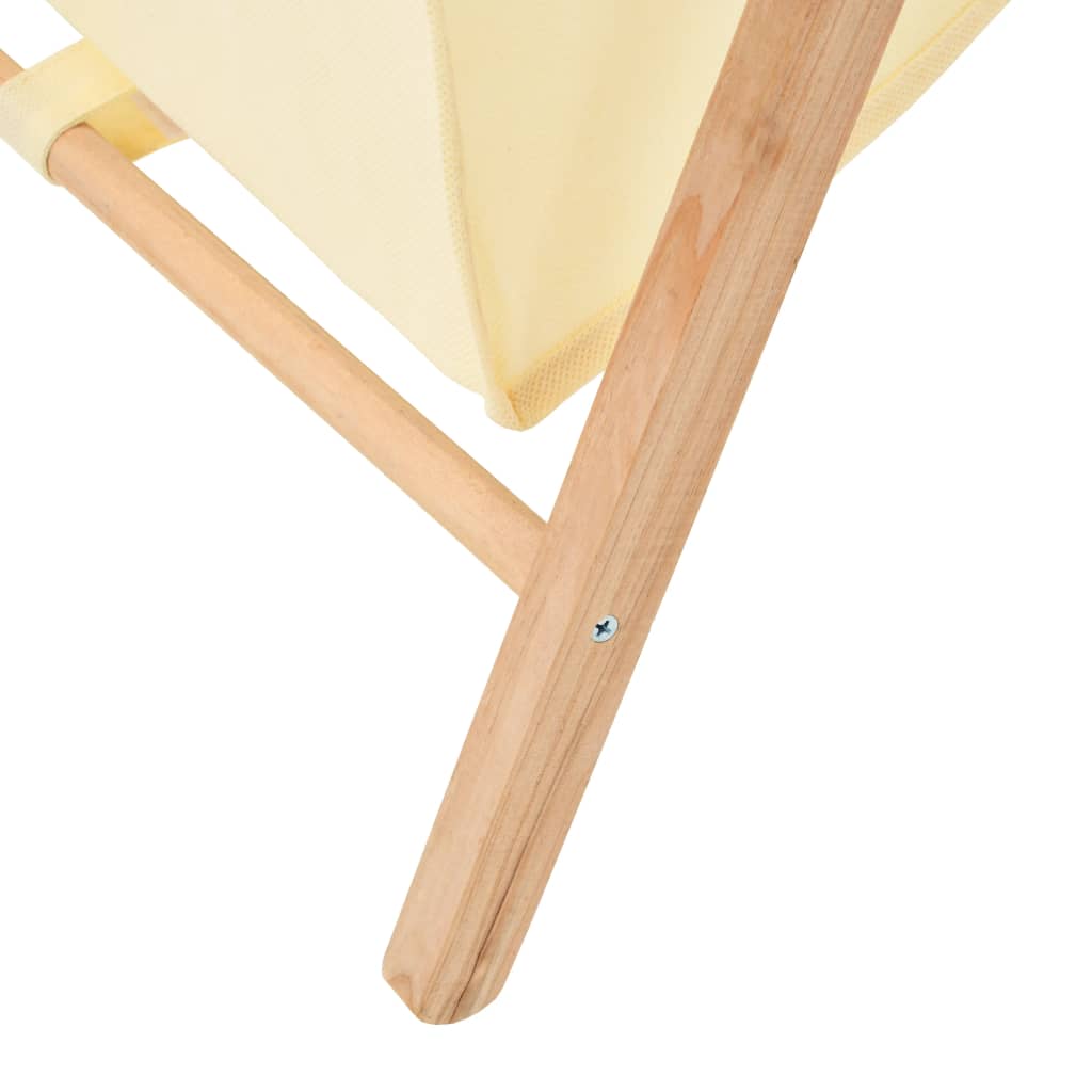 Kôš Na Bielizeň Cédrové Drevo A Látka Béžový 42X41X64 Cm