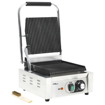 Drážkovaný panini gril z pozinkovanej ocele 1800 W 31x30,5x20cm