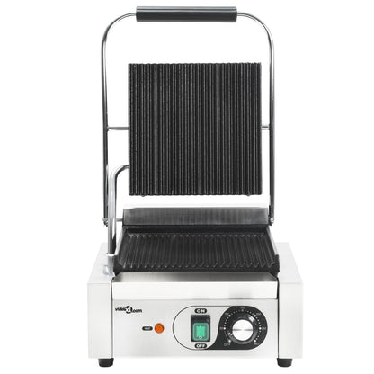 Drážkovaný panini gril z pozinkovanej ocele 1800 W 31x30,5x20cm