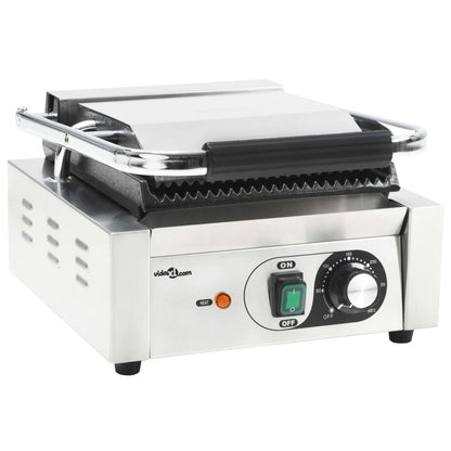 Drážkovaný panini gril z pozinkovanej ocele 1800 W 31x30,5x20cm