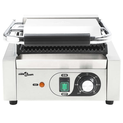 Drážkovaný panini gril z pozinkovanej ocele 1800 W 31x30,5x20cm