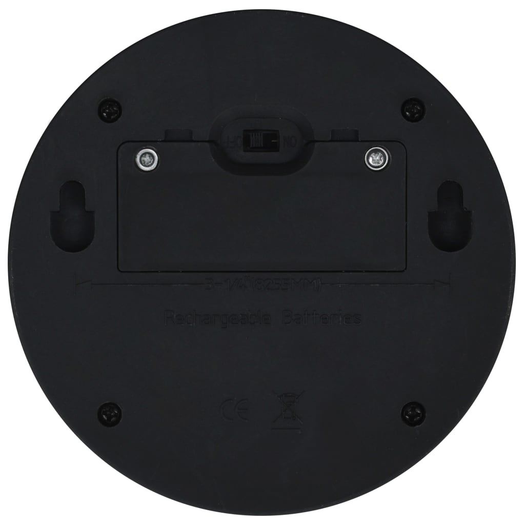 Vonkajšie Solárne Nástenné Led Svietidlá 12 Ks Okrúhle Čierne