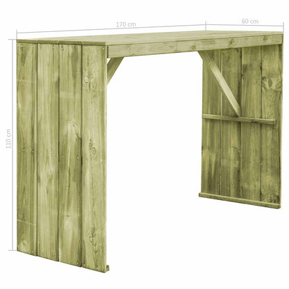 Barový stôl 170x60x110 cm, impregnovaná borovica