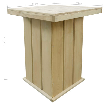 Barový stôl 75x75x110 cm, impregnovaná borovica