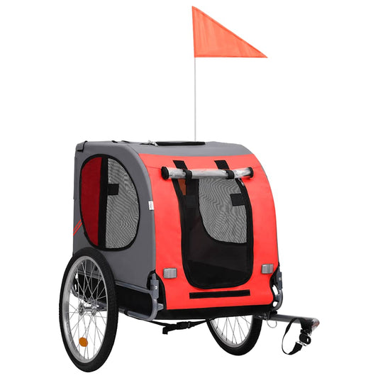 Vozík za bicykel pre psa, červeno čierny