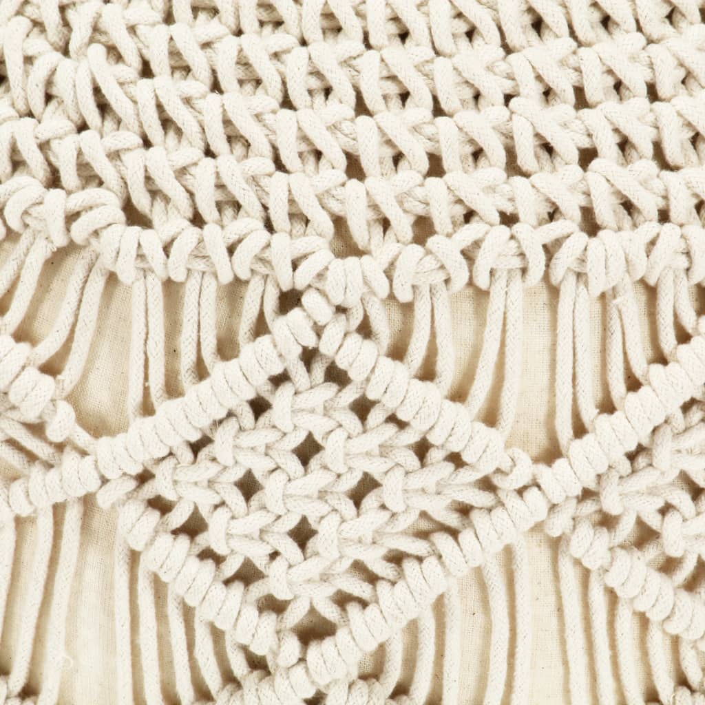 Ručne Vyrobená Taburetka Macrame 45X30 Cm, Bavlna