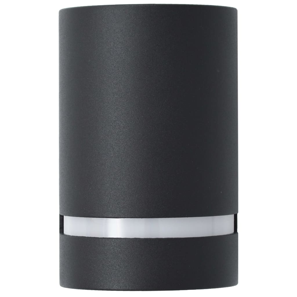 Vonkajšie Nástenné Svietidlá 2 Ks, 35 W, Čierne, Polkruhové