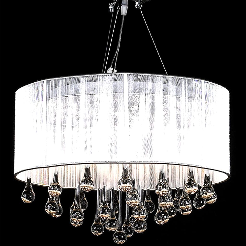 Luster s 85 krištáľmi, biely