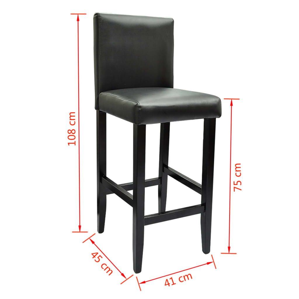 Barový stôl s 2 barovými stoličkami, čierny