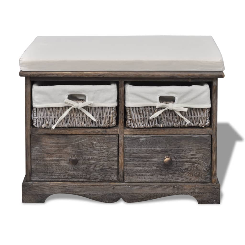 Úložná Lavica, 62X33X42 Cm, Drevo Paulovnie