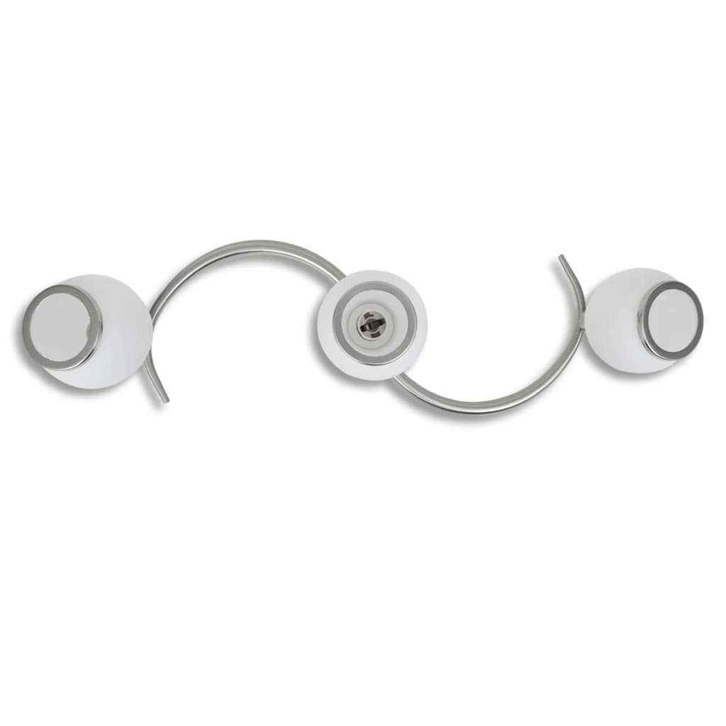 Stropná Lampa So Sklenenými Tienidlami Na Zvlnenej Koľajnici Na 3 Žiarovky E14