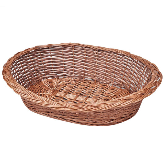 Košík/pelech pre psy z vŕbového prútia, prírodná farba 50 cm