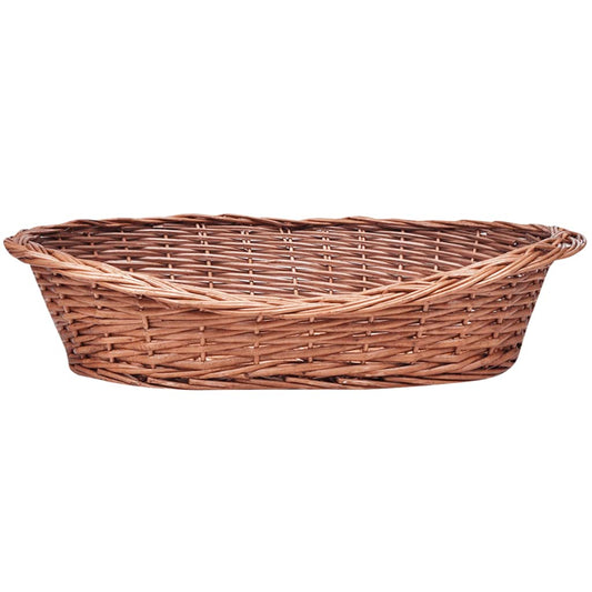Košík/pelech pre psy z vŕbového prútia, prírodná farba 50 cm