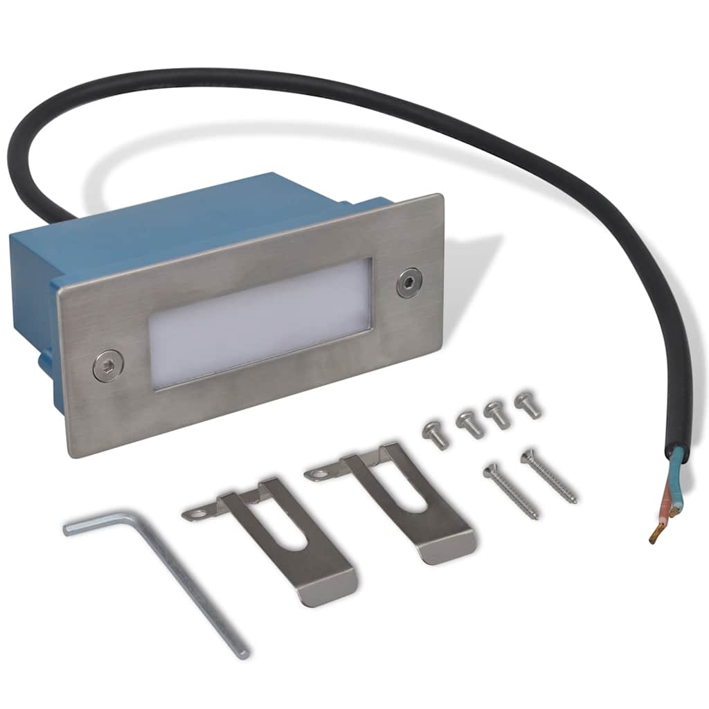 Zapustené Led Svetlo Na Schody 2 Ks, 44X111X56 Mm