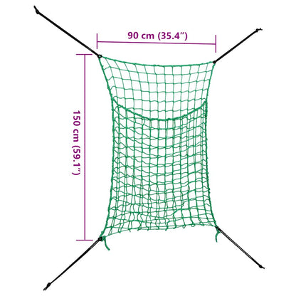 Štvorcová sieťka na seno, 2ks, 0.9x1.5 m, PP