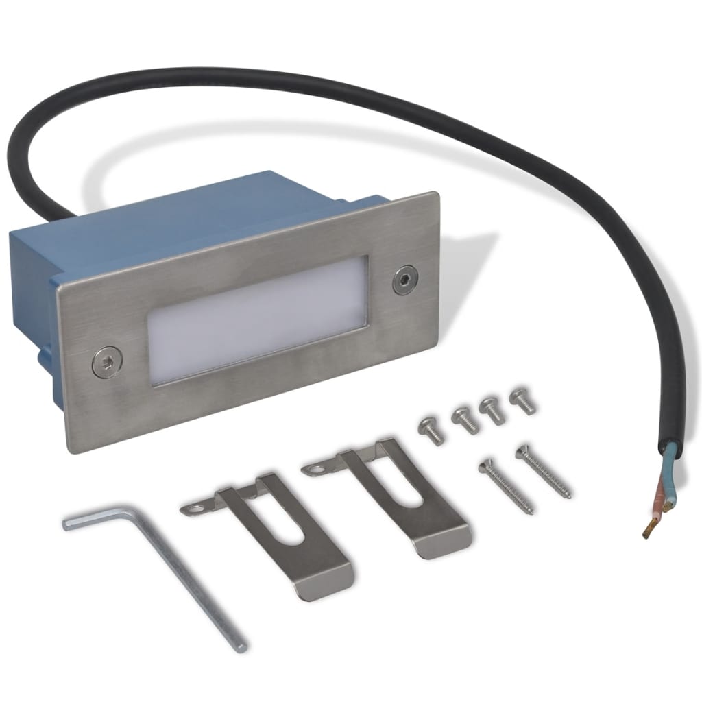 Led Zapustené Svietidlá Na Schody, 6 Ks, 44X111X56 Mm