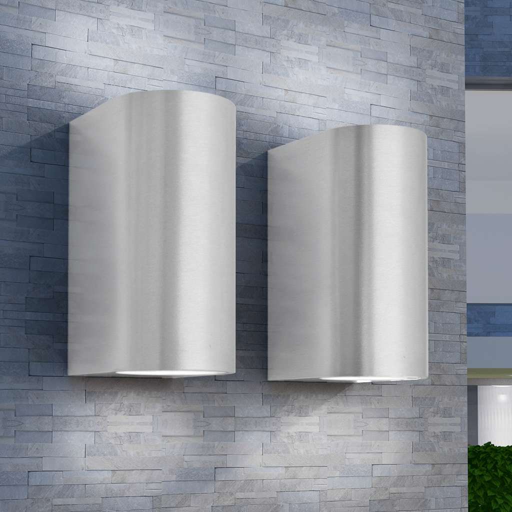 Vonkajšie Nástenné Led Svietidlá, 2 Ks, Štvorcové, Svietenie Zhora/Zdola