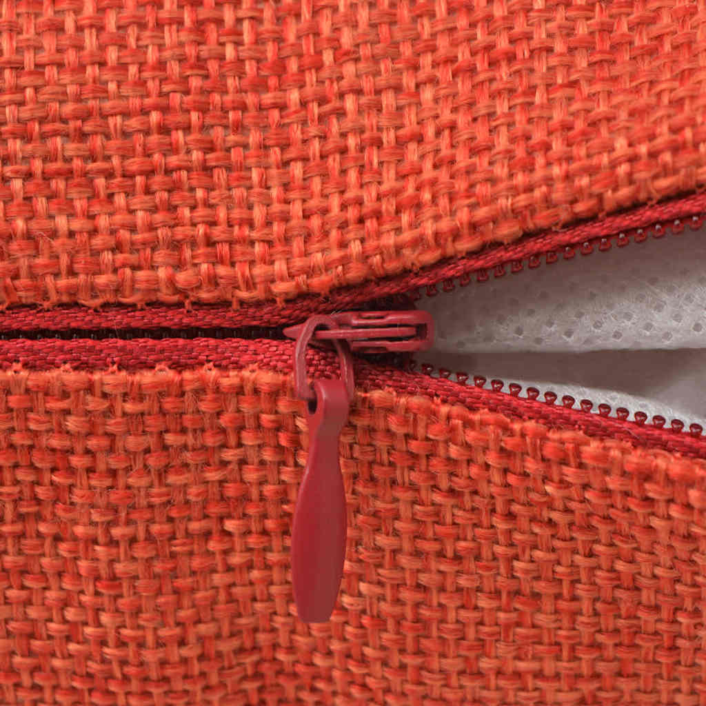 Návliečky Na Vankúše, 4 Ks, Plátnový Vzhľad, Tehlové,