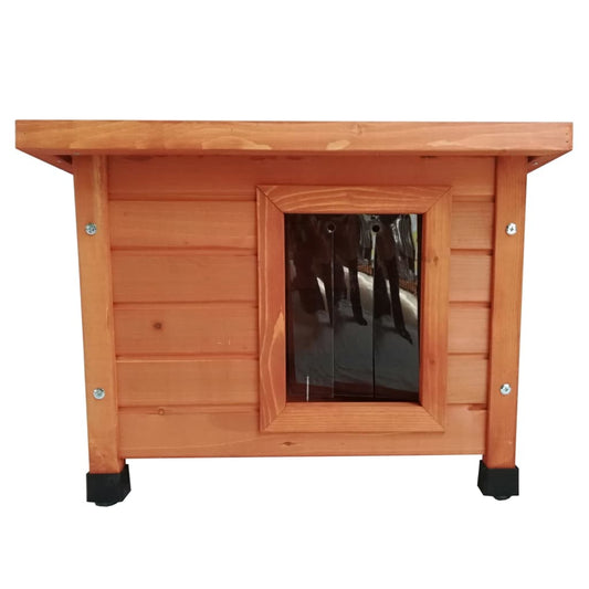Vonkajší domček pre mačky XL 68,5x54x51,5 cm drevo hnedý