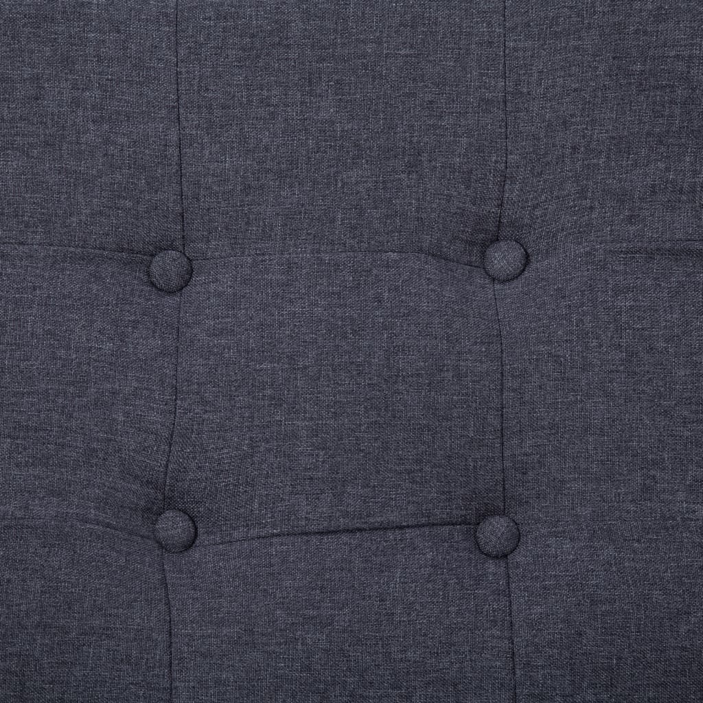 2-Miestna Pohovka S Opierkami, Tmavosivá, Oceľ A Látka