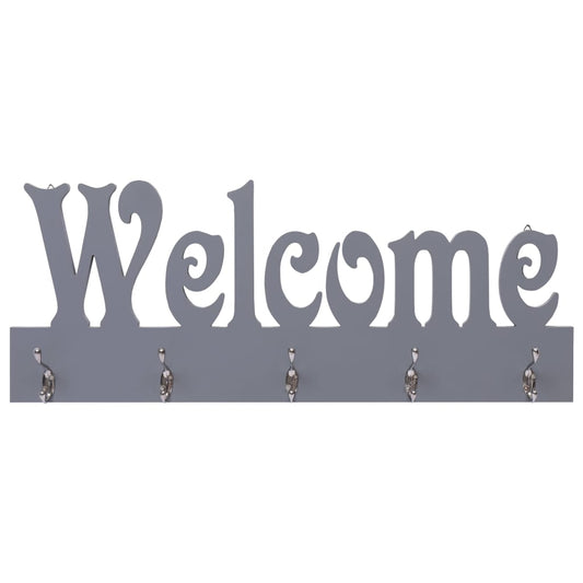 Nástenný vešiak WELCOME sivý 74x29,5 cm