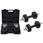 19-dielna sada činiek dumbbell 15 kg, liatina