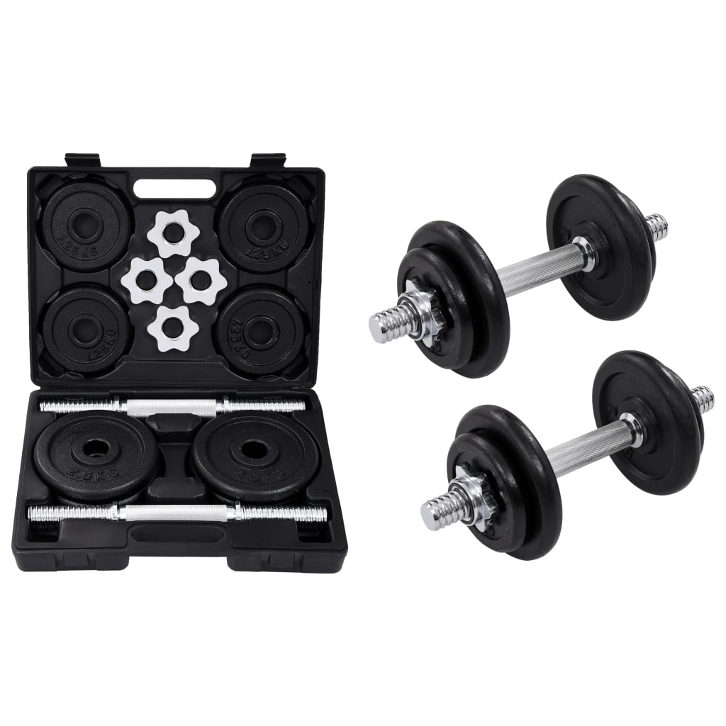 15-dielna sada činiek dumbbell 20 kg, liatina