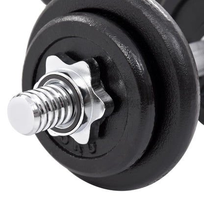15-dielna sada činiek dumbbell 20 kg, liatina