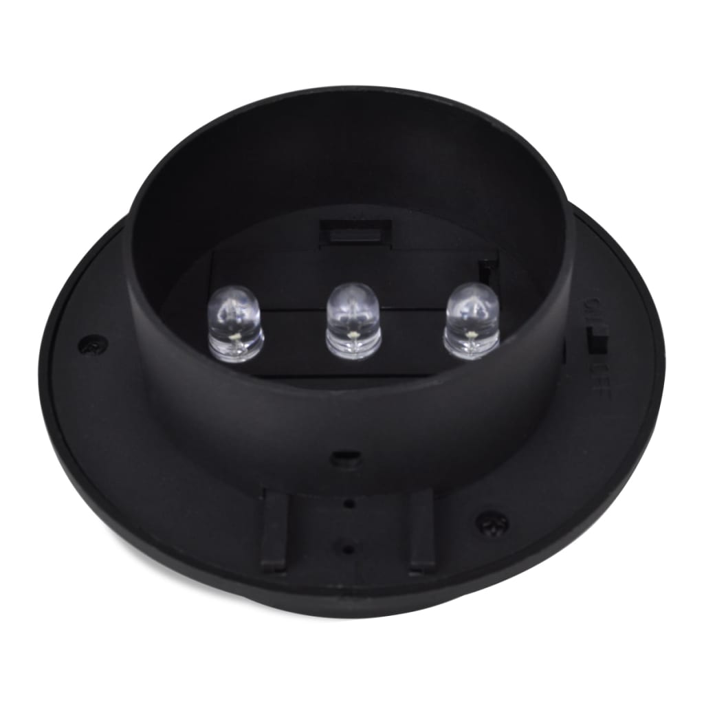 Vonkajšie Solárne Plotové Lampy 12 Ks Led Čierne