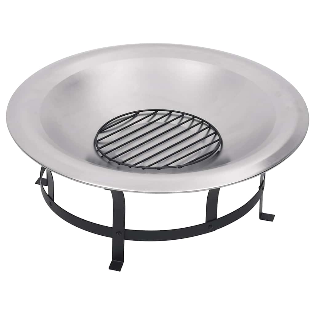 Vonkajšie ohnisko s grilom nehrdzavejúca oceľ 76 cm