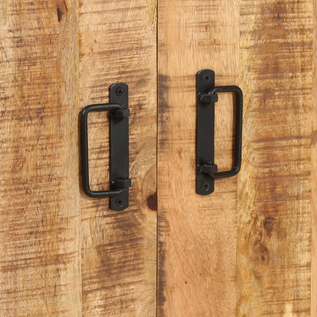 4-Poschodová Knižnica 80X30X180 Cm Surový Mangovníkový Masív